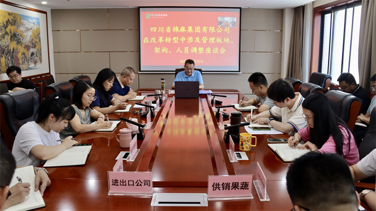 集團公司召開在改革轉型中涉及管理板塊、架構、人員調整座談會